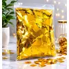 Confeti Glitter Auriu Metalizat din PET, Formă Dreptunghiulară, Dimensiune 5x2 cm