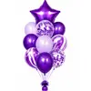 Set Baloane Petrecere, Balon Stea din Folie și Confetti, Umflare Aer/Heliu, Mov