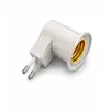 Adaptor Dulie E27 la Priză cu Ștecher EU, Convertor Lampă de Veghe, Alb