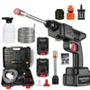 Aparat de Spălat cu Presiune Krafner Germany, Portabil, 2 Acumulatori 48V, 30 Bari, Debit 8L/min, Accesorii Incluse