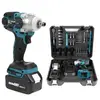 Mașină de înșurubat / Cheie de impact 550Nm, motor fără perii, 2 acumulatori 48V și set 43 accesorii cu valiză inclusă