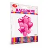 Set Complet cu Baloane din Folie și Latex, 11 Baloane, Roz