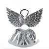 Set Costum de Îngeraș Argintiu pentru Carnaval, Deghizare Fetițe cu Fustiță și Aripi Metalizate