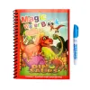 Carte Magică de Colorat cu Apă Magic Water Book, Jucărie Reutilizabilă pentru Copii cu Tematică Dinozauri, Include Marker Special