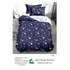 Lenjerie de Pat Single din Finet Super Design Pucioasa, 4 Piese, Cearceaf de Pat cu Elastic 140 x 200 cm, Model S-22