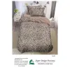 Lenjerie de Pat Single din Finet Super Design Pucioasa, 4 Piese, Cearceaf de Pat cu Elastic 140 x 200 cm, Model S-05