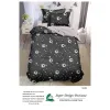 Lenjerie de Pat Single din Finet Super Design Pucioasa, 4 Piese, Cearceaf de Pat cu Elastic 140 x 200 cm, Model S-02