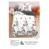 Lenjerie de Pat Single din Finet Super Design Pucioasa, 4 Piese, Cearceaf de Pat cu Elastic 140 x 200 cm, Model S-19