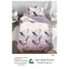 Lenjerie de Pat Single din Finet Super Design Pucioasa, 4 Piese, Cearceaf de Pat cu Elastic 140 x 200 cm, Model S-06