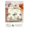 Lenjerie de Pat Single din Finet Super Design Pucioasa, 4 Piese, Cearceaf de Pat cu Elastic 140 x 200 cm, Model S-18
