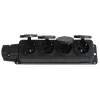 Cap Prelungitor Cauciucat, 4 Posturi cu Capac, IP54, Negru, YW-7504