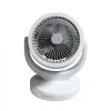 Ventilator de birou portabil cu LED, rotire 360 grade și alimentare USB-C