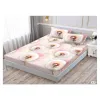 Set Husă de Pat din Finet cu Elastic, 180x200 cm, Model Păpădii Roz, 2 Fețe de Pernă
