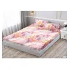 Set Husă de Pat din Finet cu Elastic, 180x200 cm, Model Abstract cu Steluțe, 2 Fețe de Pernă