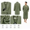 Set Complet Baie: 1 Halat Velur Mărime L/XL și 2 Prosoape, Verde