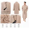 Set Complet Baie: 1 Halat Velur Mărime L/XL și 2 Prosoape, Bej