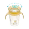 Căniță 360° pentru copii Akuku A0670, cu mânere, 240 ml, 9 luni+