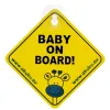 Indicator auto Akuku „Baby on Board”, cu ventuză, 12 × 12 cm