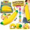 Jucărie Squishy Banană XXL cu Gel, Moale și Elastică, Antistres, 40 cm
