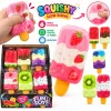 Jucărie Squishy Înghețată pe Băț, Slow Rising, Moale și Elastică, Modele și Culori Diverse