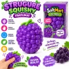 Strugure Squishy Parfumat XXL, Jucărie Antistres Moale și Elastică, Mov, 20 cm