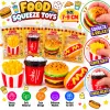 Jucărie Squishy Fast Food cu Gel, Moale și Antistres, 7–9 cm, Diverse Modele
