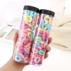 En-gros Set 80 Elastice Colorate pentru Păr în Tub Transparent - vânzare en-gros pentru revânzare