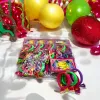 En-gros Set elastice colorate cu fundiță pentru păr - 4 bucăți/cartonaș (12 cartonașe/set) - vânzare en-gros pentru revânzare