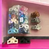 En-gros Set Clești de Păr Rectangulari cu Aplicație Florală Delicată, Finisaj Mat Siliconat, Set de 12 Bucăți - vânzare en-gros pentru revânzare