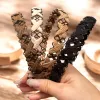 Set 12 Coronițe de Păr Tip Plasă Împletită - Accesorii Fashion cu Design Elastic și Textură Mată