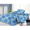 Lenjerie de pat finet 4 piese - floral albastru - H785