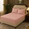 En-gros Lenjerie pat finet roz pudrat set 3 piese cu elastic H807 roz pudrat - vânzare en-gros pentru revânzare