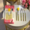 En-gros Set pensule machiaj 5 piese cu glitter auriu - vânzare en-gros pentru revânzare
