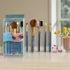 En-gros Set pensule machiaj glitter albastru 5 piese pentru față si ochi - vânzare en-gros pentru revânzare