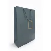 Punga cadou premium verde petrol 42x30x12 cm cu eticheta eleganta