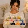 En-gros Clește de păr fundita cu floare decorativa colorata pentru coc elegant - vânzare en-gros pentru revânzare