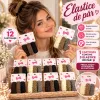 Elastice de Păr Texturate Multicolore - Set 12 Cartonașe (36 Bucăți)