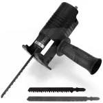 Adaptor fierăstrău electric pentru bormașină, cu lame interschimbabile și mâner lateral, set complet