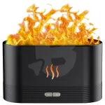 Difuzor de aromă cu efect flacără LED, umidificator ultrasonic 180 ml, iluminare ambientală, alimentare USB