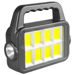 Lanternă LED COB multifuncțională cu acumulator, încărcare solară și funcție power bank