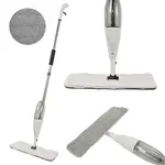 Mop cu pulverizator Spray Mop cu mâner și burete, rezervor 360 ml, cap plat, microfibră