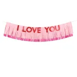 Banner Decorativ „I Love You” pentru Valentine's Day sau Aniversări, Dimensiuni 150 cm x 30 cm