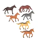Set 6 Figurine Caii de Jucărie, Colecție de Animale de Fermă în Diverse Rase și Culori