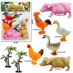 Set 6 Figurine „Viața la Fermă” – Animale Domestice din Material Rezistent, Detalii Realiste