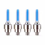 Capace Valve LED Auto Universal, Model Luminos Albastru, Set 4 Bucăți, Compatibil Auto/Moto/Bicicletă