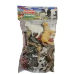 Set Figurine Animale de Fermă pentru Copii, Colecția Farm World, Include Vacă, Cal, Oaie, Capră, Gard și Plante Decorative
