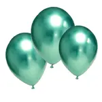 Set 10 Baloane din Latex Rotunde, Culoare Verde Metalizat Premium, Accesorii pentru Decor Petreceri și Aniversări