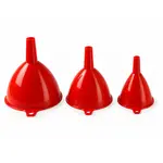 Set 3 Pâlnii Universale din Plastic Rezistent, Dimensiuni Diverse, Roșu