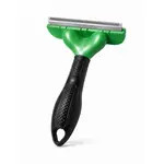 Perie Profesională deShedding FURminator L, pentru Câini de Talie Mare (23-41 kg) cu Păr Lung, Verde