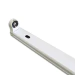 Suport pentru tub LED T8 de 60 cm, montaj pe suprafață, carcasă metalică albă